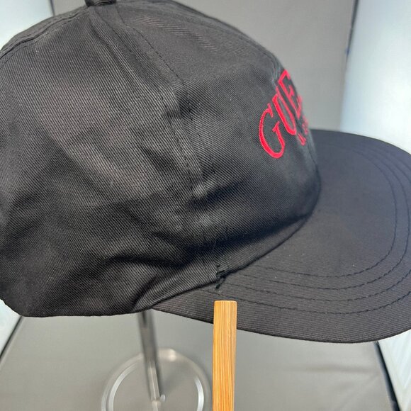Vintage Guess Baseball Hat Cap Spellout Adjustable One Size Snapback Black Y2K - Picture 3 of 9